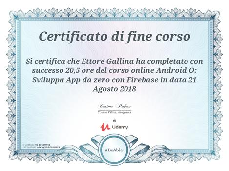 Certificato Android O