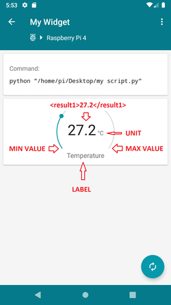 RaspController - Custom widget