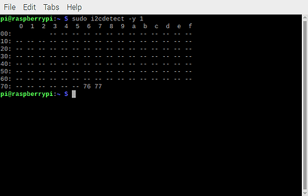 Raspberry Pi - I2C detect