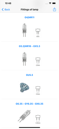 Lighting Calculations - Fittings of lamp