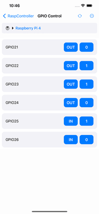 RaspController - GPIO control
