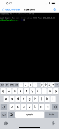 RaspController - Shell SSH