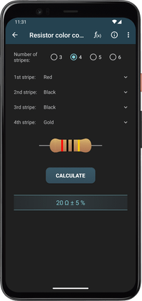 Electrical Calculations - Resistor color code