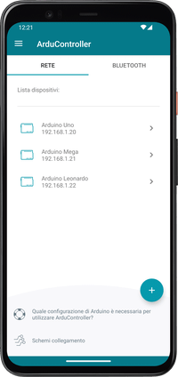 ArduController - Lista dispositivi